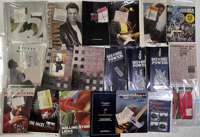 Lot 147 - CONCERT PROGRAMME AND TICKETS COLLECTION INC CLAPTON / STEVIE WONDER / ROLLING STONES.