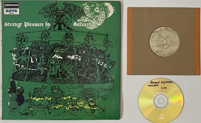 Lot 27 - GALLIARD - STRANGE PLEASURE LP (UK STEREO - SDN 4 - SIGNED BY DAVE CASWELL - INC/ 7" ACETATE)