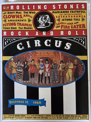 Lot 479 - ROLLING STONES ROCK AND ROLL CIRCUS T-SHIRT, TICKET, PRESS PACK.