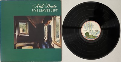 Lot 40 - NICK DRAKE - FIVE LEAVES LEFT LP (UK PINK-RIM REISSUE - ISLAND - ILPS 9105)