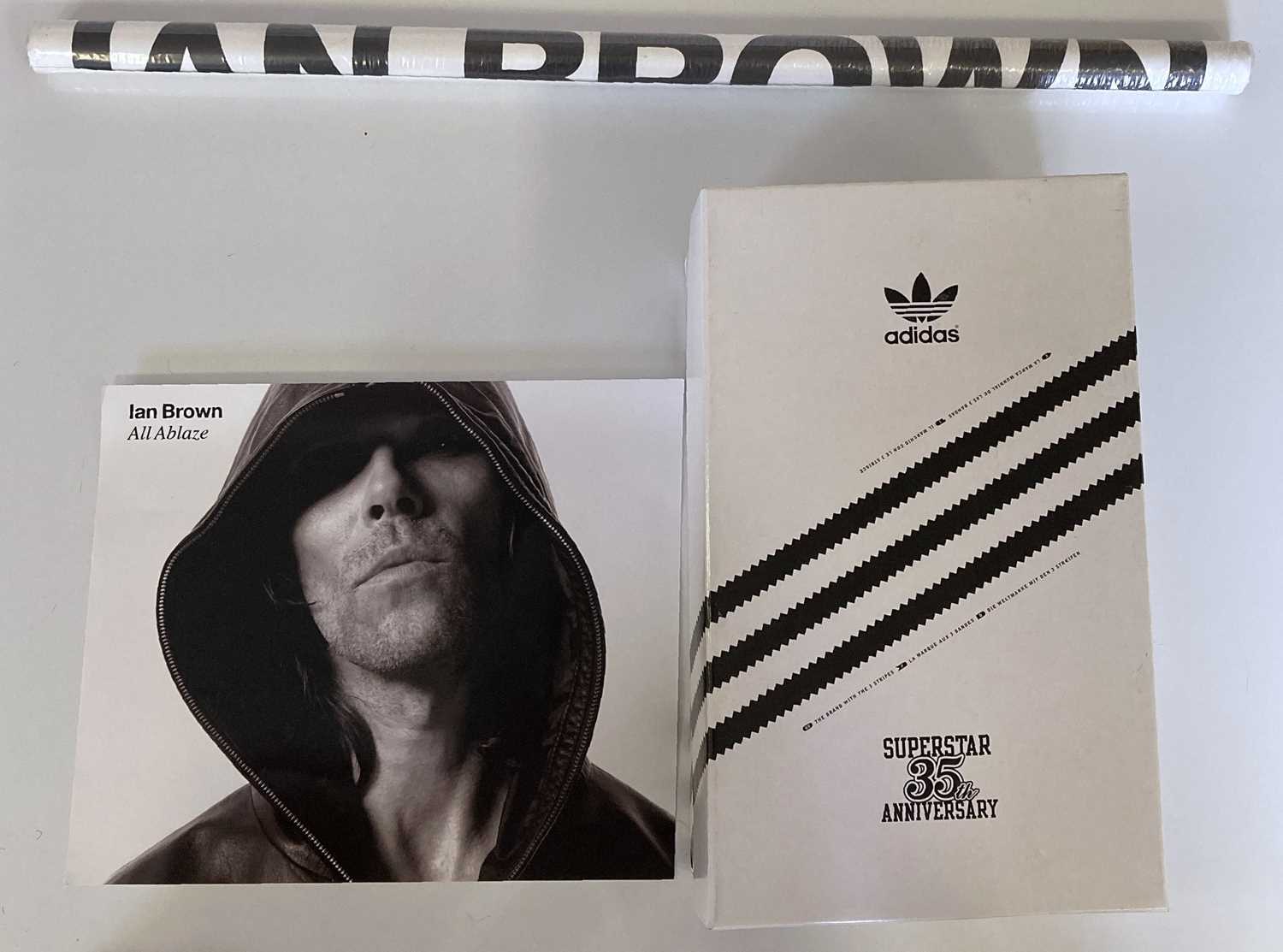 Lot 203 - IAN BROWN - ADIDAS SUPERSTAR 1 SHOES IN BOX.