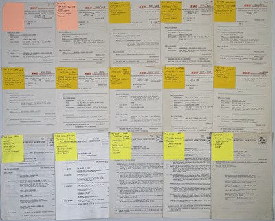 Lot 106 - THE BEATLES - CUE SHEETS FOR BBC TRANSCRIPTION DISCS.