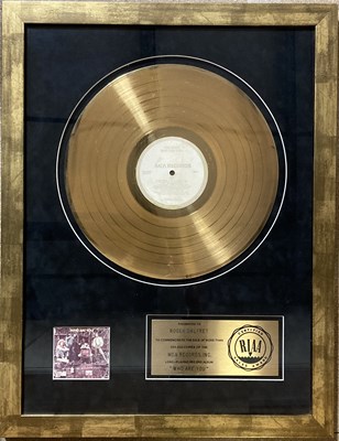 Lot 275A - ROGER DALTREY WHO ARE YOU RIAA GOLD DISC AWARD