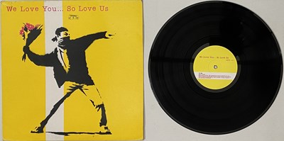 Lot 218 - VARIOUS - WE LOVE YOU SO LOVE US LP (BANKSY SLEEVE - ORIGINAL UK COPY - AMOUR 1 LP)
