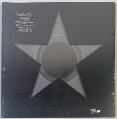 Lot 243 - DAVID BOWIE - BLACKSTAR LP (US CLEAR BARNES & NOBLE LP + FRAMED LITHOGRAPH PRINTS - 888751871816)
