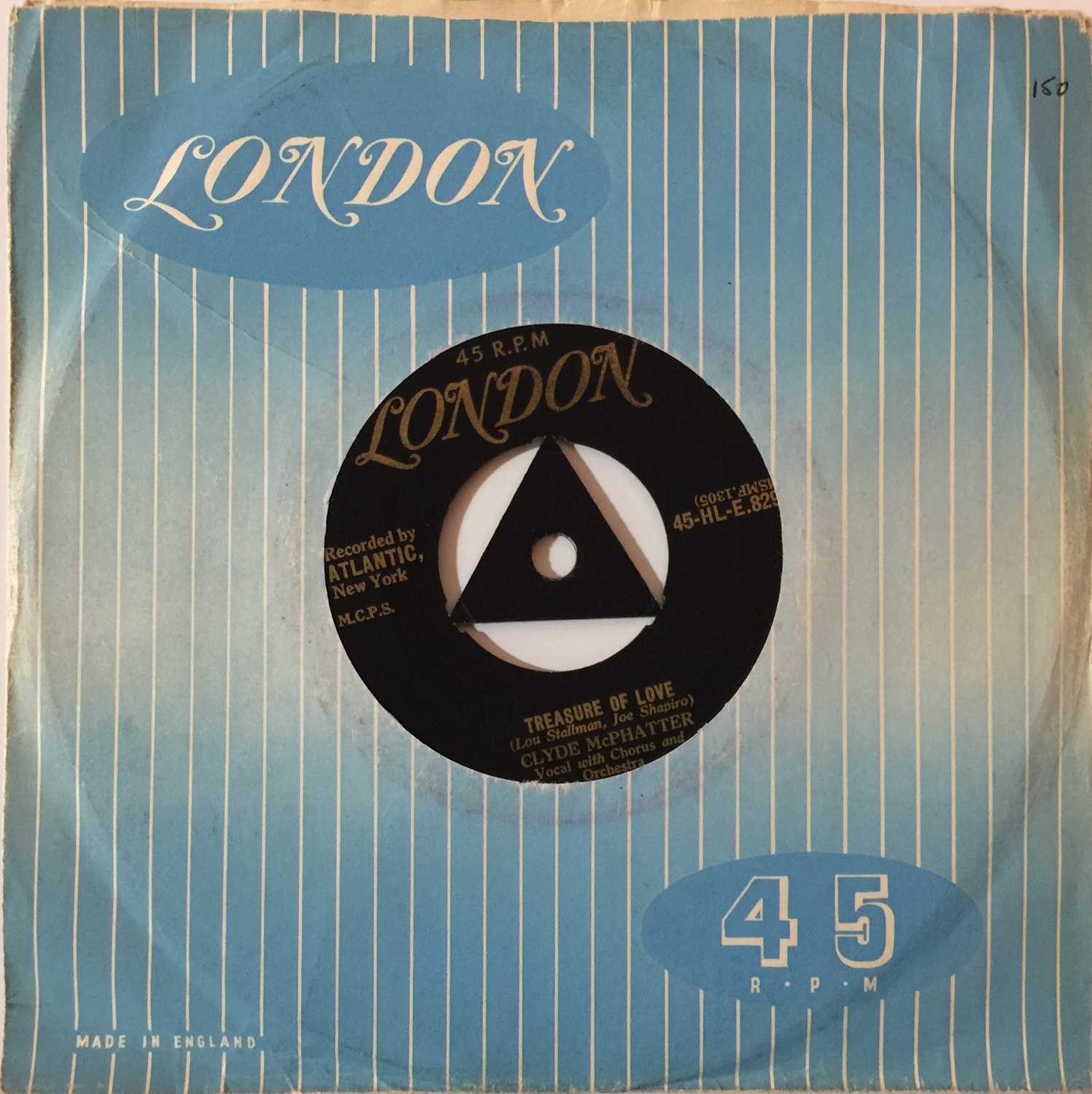 Lot 108 - CLYDE MCPHATTER - TREASURE OF LOVE 7'' (ORIGINAL UK LONDON RELEASE - 45-HL-E 8293)