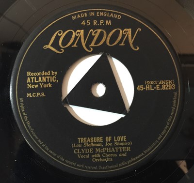 Lot 108 - CLYDE MCPHATTER - TREASURE OF LOVE 7'' (ORIGINAL UK LONDON RELEASE - 45-HL-E 8293)