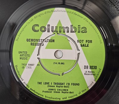 Lot 484 - JOHN'S CHILDREN - THE LOVE I THOUGHT I'D FOUND 7" (ORIGINAL UK PROMO - COLUMBIA DB 8030)