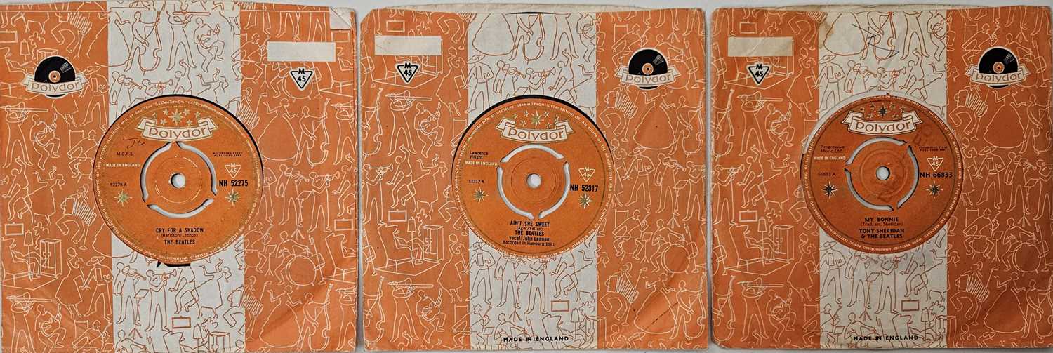 Lot 1 - THE BEATLES - ORIGINAL UK POLYDOR 7" (INCLUDING FIRST MY BONNIE)