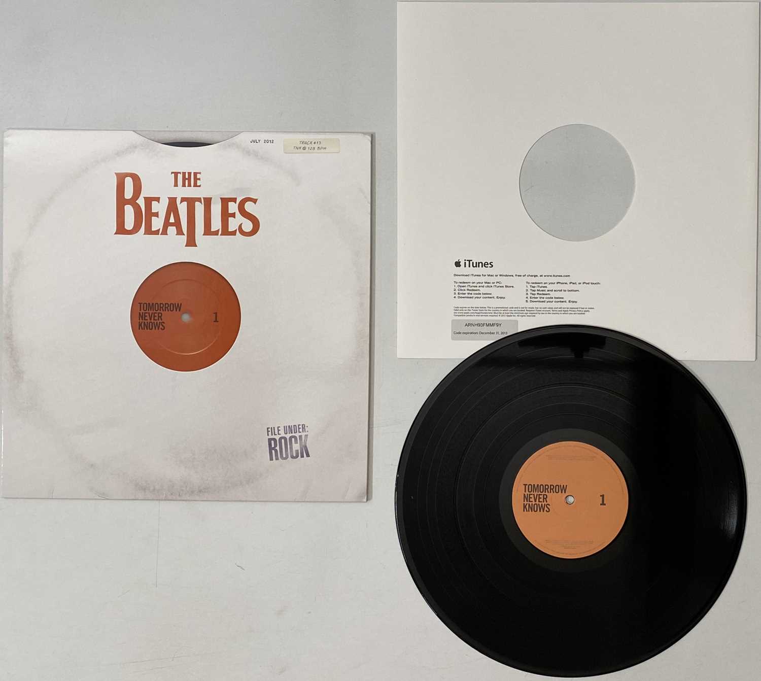 Lot 12 - THE BEATLES - TOMORROW NEVER KNOWS (2012 PROMO LP - APPLE 5099931975513)