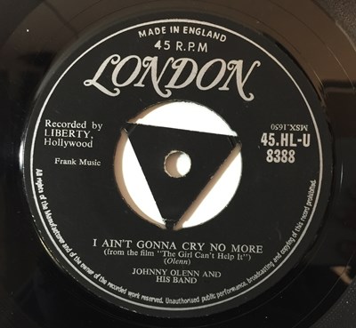Lot 110 - JOHNNY OLENN AND HIS BAND - I AIN'T GONNA CRY NO MORE 7'' (ORIGINAL UK LONDON RELEASE - 45 HL-U 8388)
