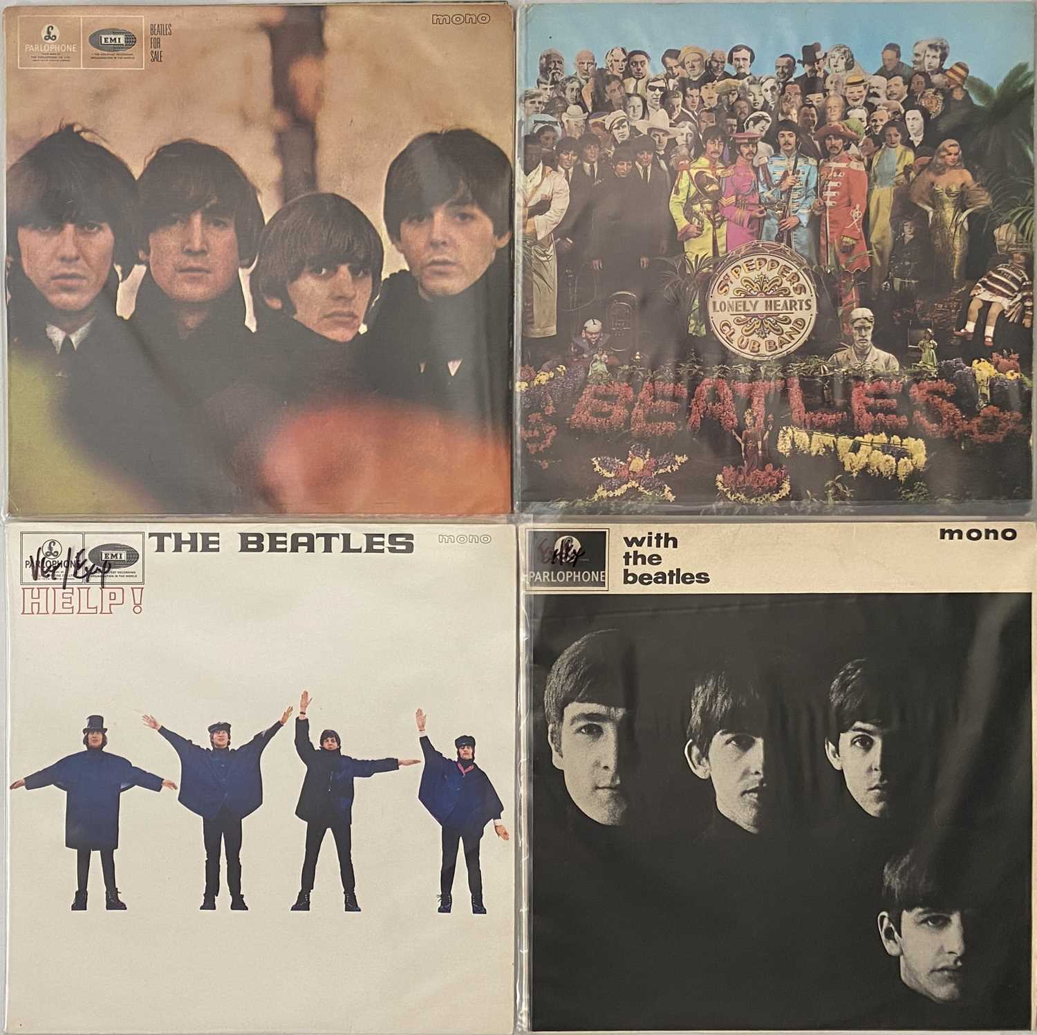 Lot 29 - THE BEATLES - STUDIO ALBUM LPs (STOCK MONO ORIGINALS)