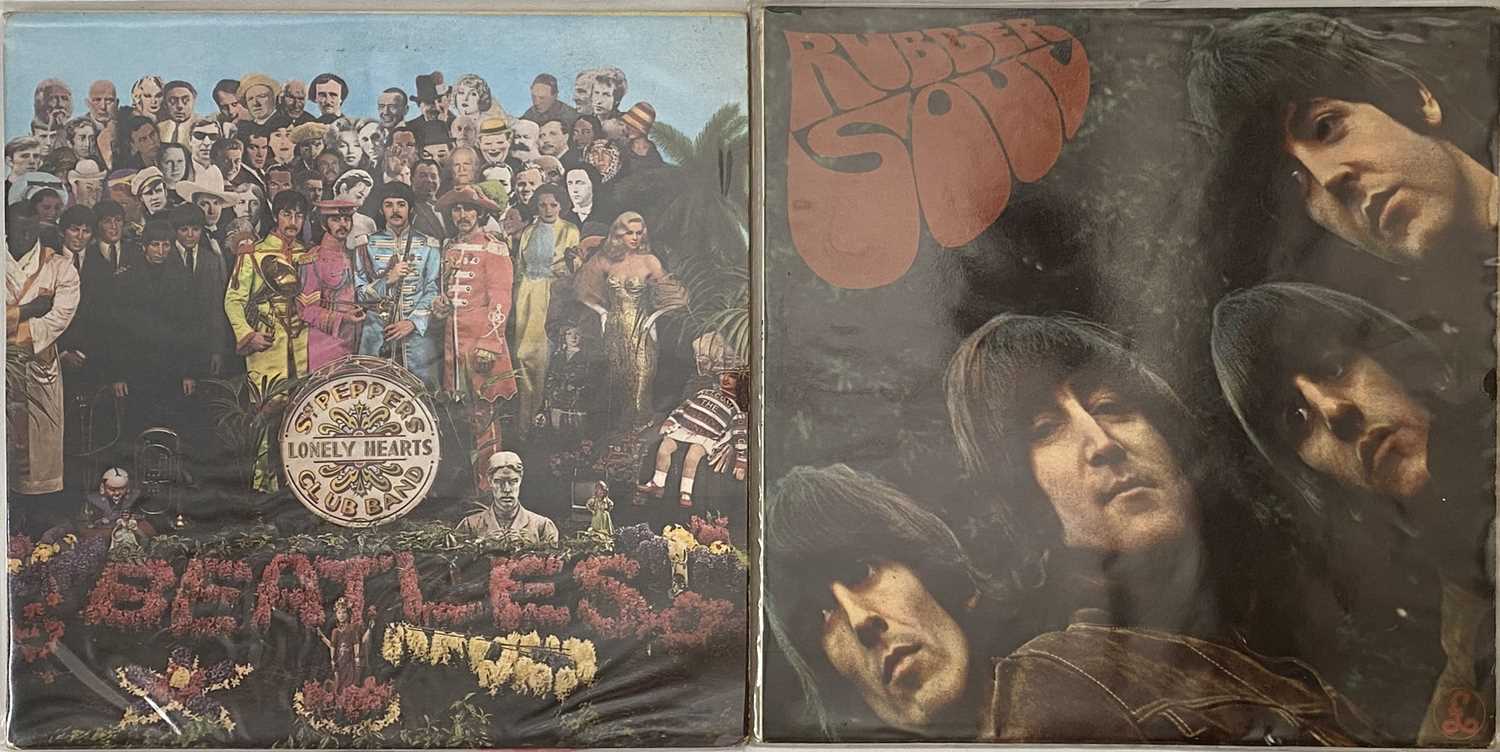 Lot 47 - THE BEATLES - RUBBER SOUL/ SGT PEPPERS LP PACK (WIDE SPINE PEPPERS)