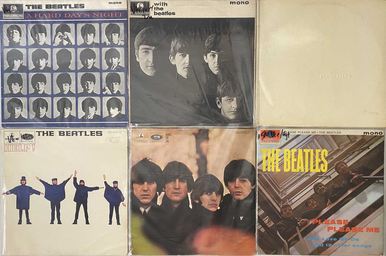 Lot 32 - THE BEATLES - STUDIO ALBUM RUN (EARLY/ORIGINAL UK COPIES)