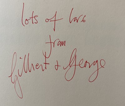 Lot 3 - GILBERT AND GEORGE SIGNED ART BOOKS.