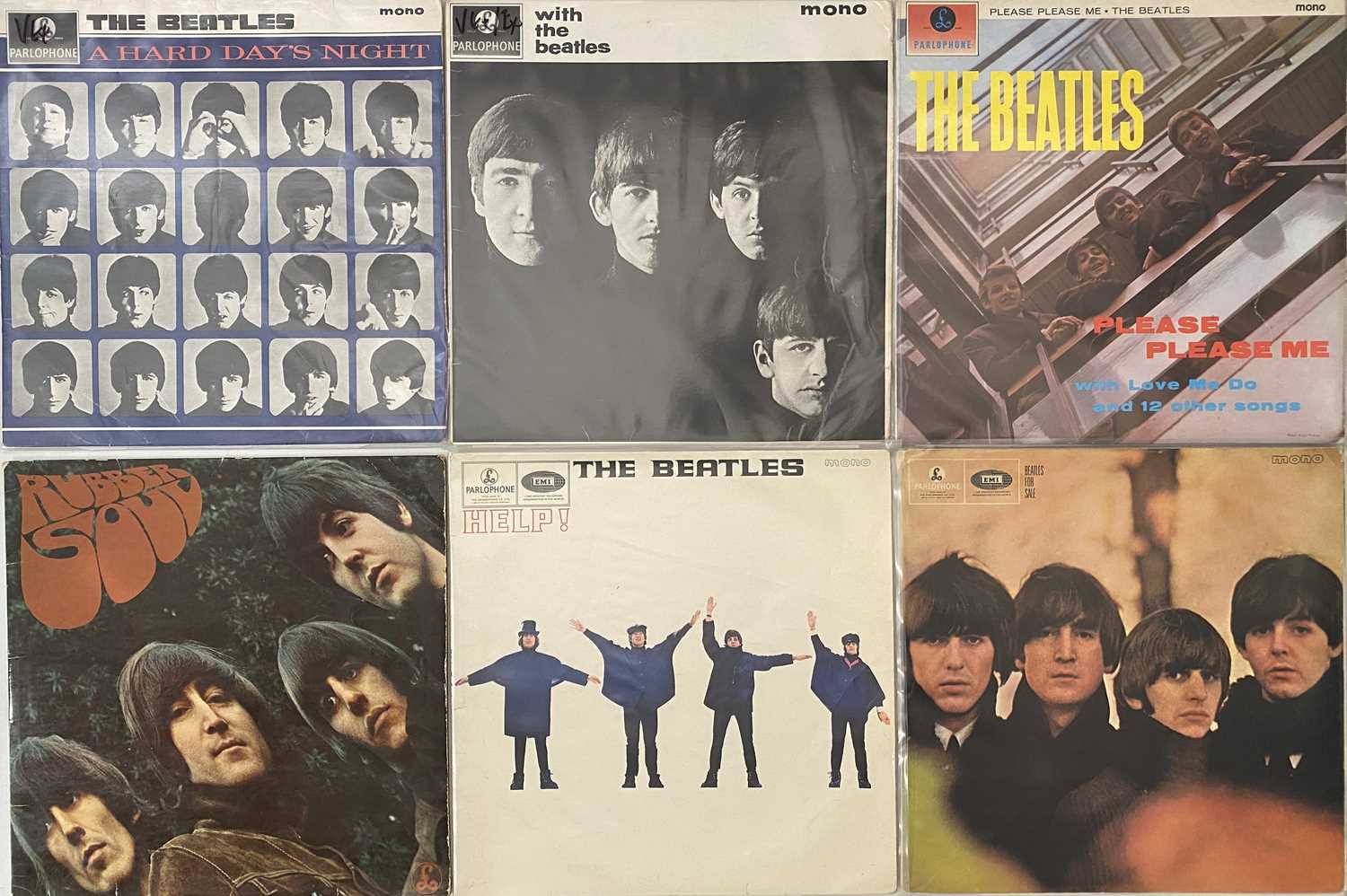 Lot 34 - THE BEATLES - STUDIO ALBUM RUN (EARLY/ORIGINAL UK COPIES)