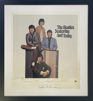 Lot 248 - THE BEATLES - ROBERT WHITAKER SIGNED 'BUTCHER COVER' PRINT.