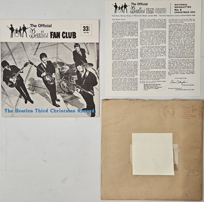 Lot 66 - THE BEATLES - THIRD CHRISTMAS RECORD 7" FLEXI (COMPLETE COPY WITH ENVELOPE 'ONE OWNER SINCE PURCHASE'