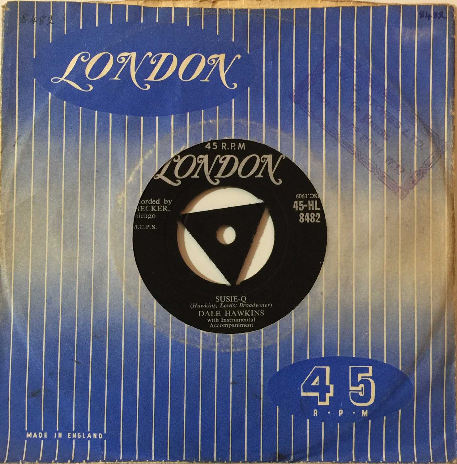 Lot 111 - DALE HAWKINS - SUSIE-Q 7'' (ORIGINAL UK LONDON RELEASE - 45-HL 8482)