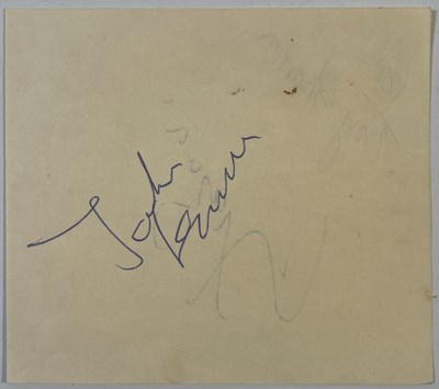 Lot 314 - THE BEATLES - JOHN LENNON SIGNED PAGE.