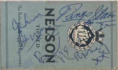Lot 322 - THE BEATLES - FULL SET OF C 1962 SIGNATURES ON A CIGARETTE PACKET.