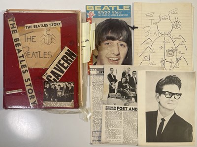 Lot 325 - THE BEATLES - SCRAPBOOK TO INCLUDE TICKET STUB, UNPUBLISHED PHOTO FROM MAJESTIC BALLROOM AND MORE.