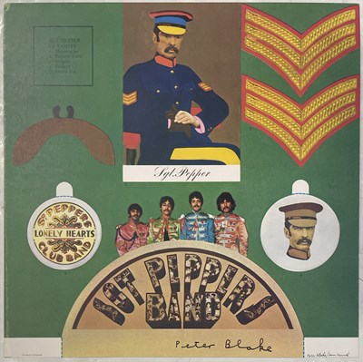 Lot 314A - THE BEATLES - PETER BLAKE SIGNED SGT. PEPPER'S INSERT.