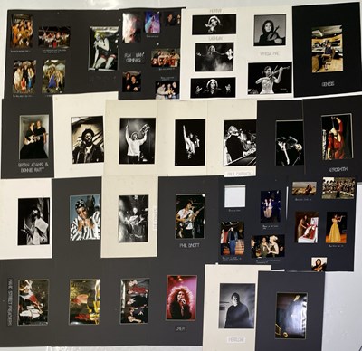 Lot 165 - MUSIC PHOTOGRAPHY - COLLECTION OF MOUNTED PRINTS / CRAMPS / MANICS / GENESIS AND MORE.