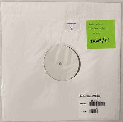 Lot 9 - ROBBIE WILLIAMS - LIFE THRU A LENS WHITE LABEL TEST PRESSING LP