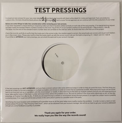 Lot 9 - ROBBIE WILLIAMS - LIFE THRU A LENS WHITE LABEL TEST PRESSING LP