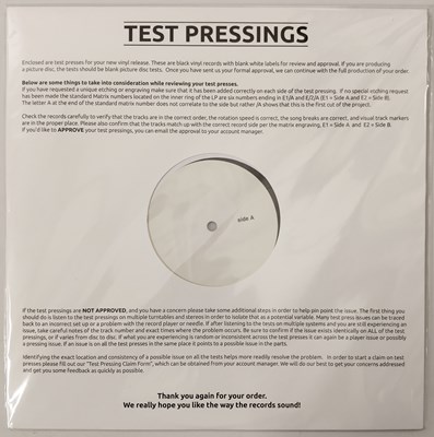 Lot 13 - DEEP PURPLE - WHO DO WE THINK WE ARE? WHITE LABEL TEST PRESSING LP