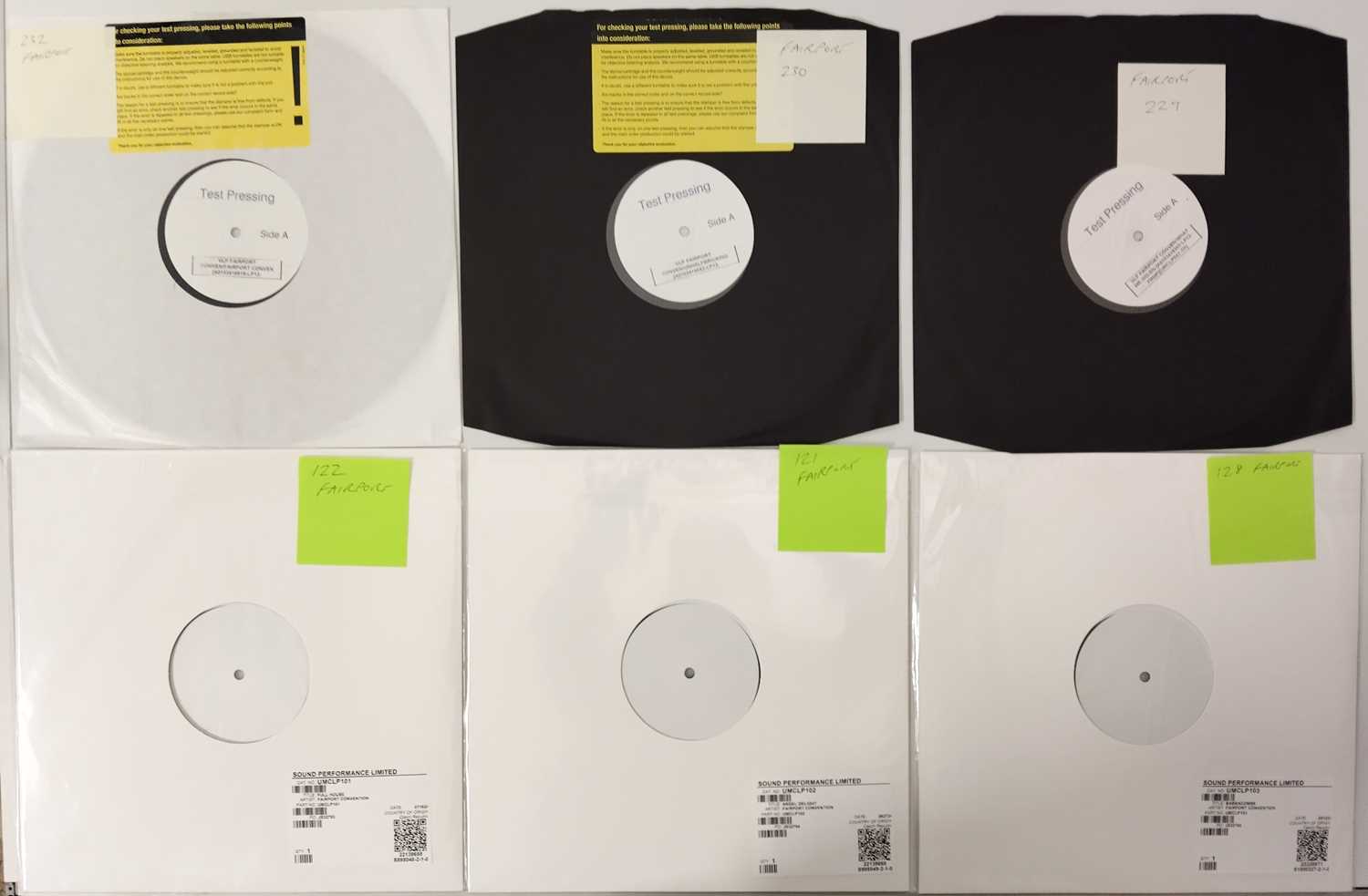 Lot 18 - FAIRPORT CONVENTION WHITE LABEL TEST PRESSING PACK