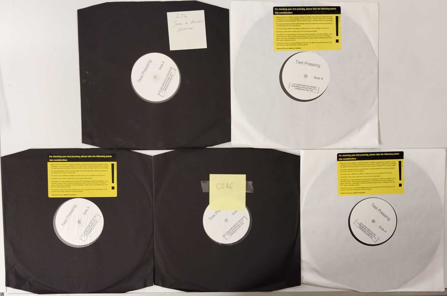 Lot 19 - JOHN MARTYN AND LINDISFARNE WHITE LABEL TEST PRESSING LP PACK