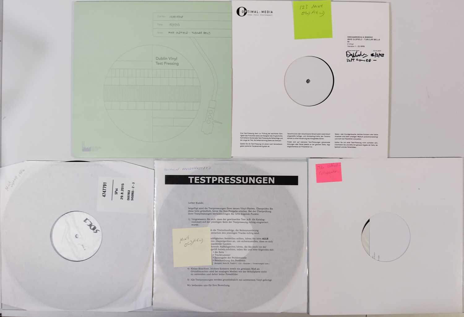 Lot 28 - MIKE OLDFIELD WHITE LABEL TEST PRESSING LP PACK