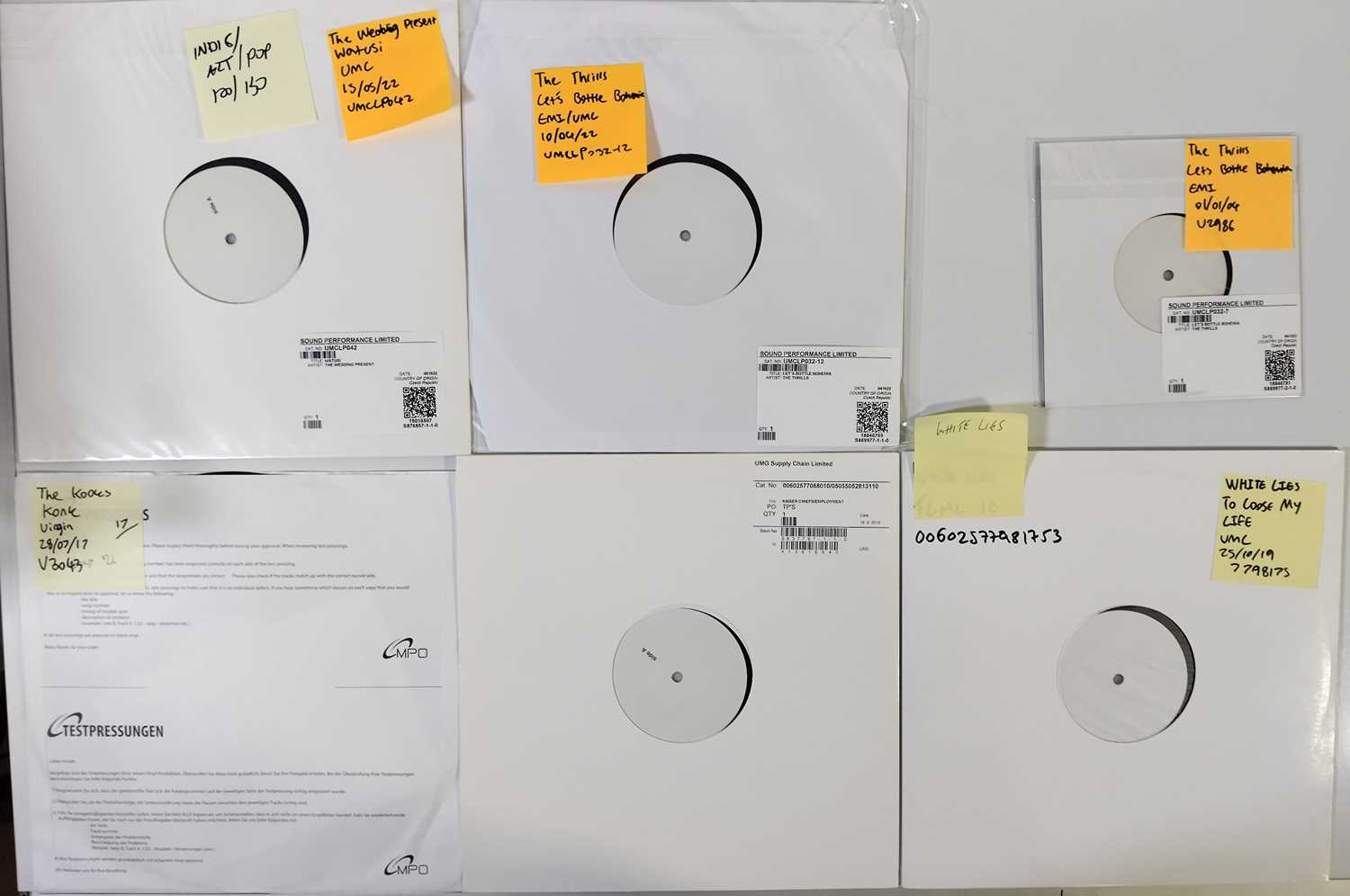 Lot 30 - INDIE/ALT/POP WHITE LABEL TEST PRESSING LP PACK