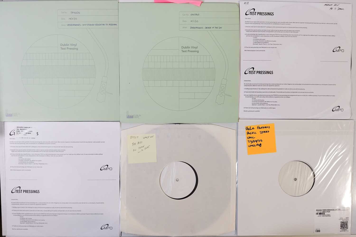 Lot 31 - INDIE/ALT/POP WHITE LABEL TEST PRESSING LP PACK