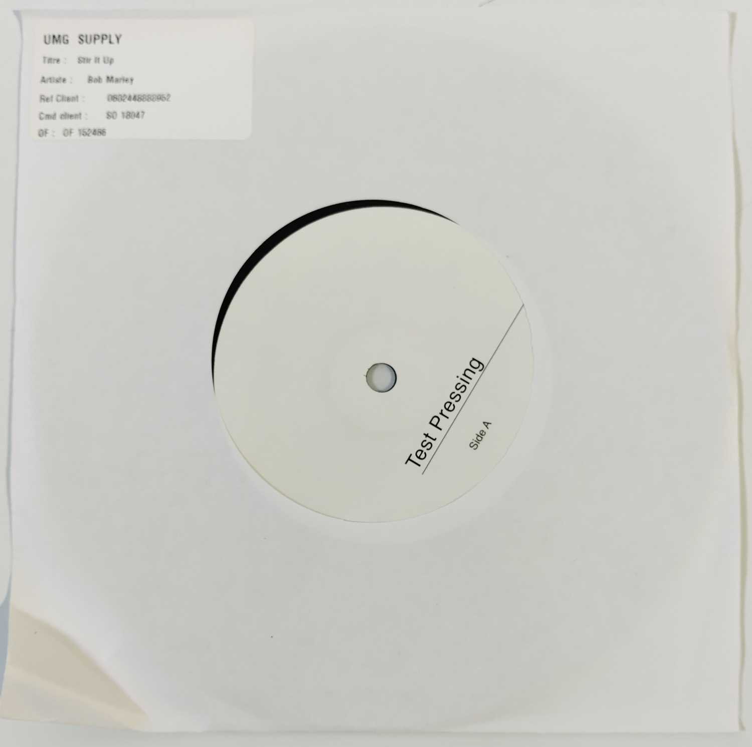 Lot 34 - BOB MARLEY - STIR IT UP 2023 RSD WHITE LABEL TEST PRESSING 7"