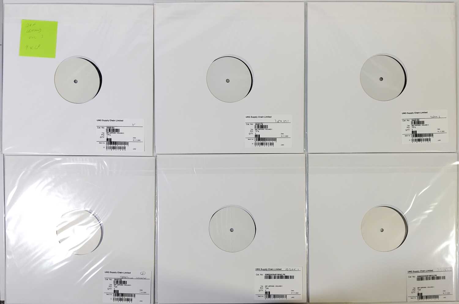 Lot 37 - DEF LEPPARD - VINYL COLLECTION VOLUME 3 WHITE LABEL TEST PRESSING PACK