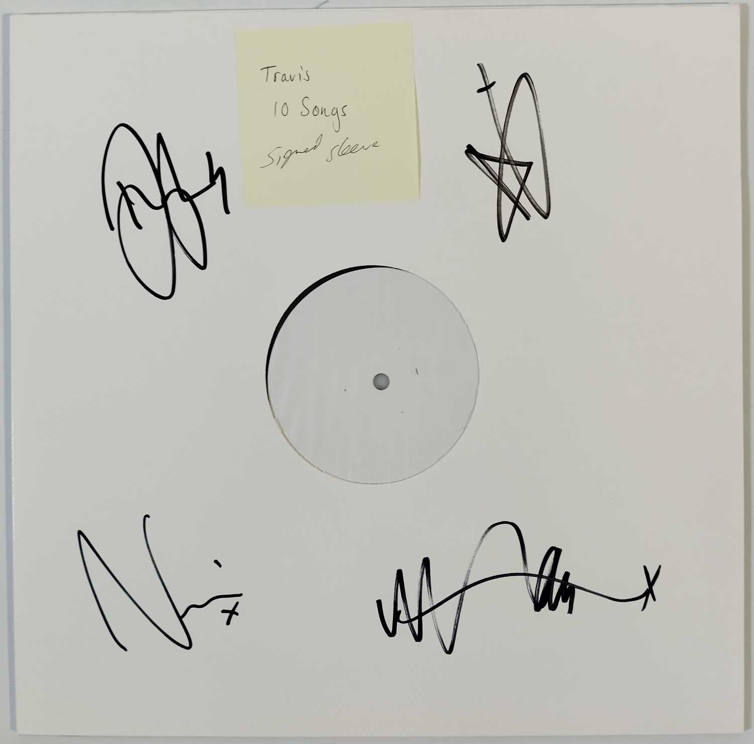 Lot 40 - TRAVIS - 10 SONGS SIGNED WHITE LABEL TEST PRESSING LP