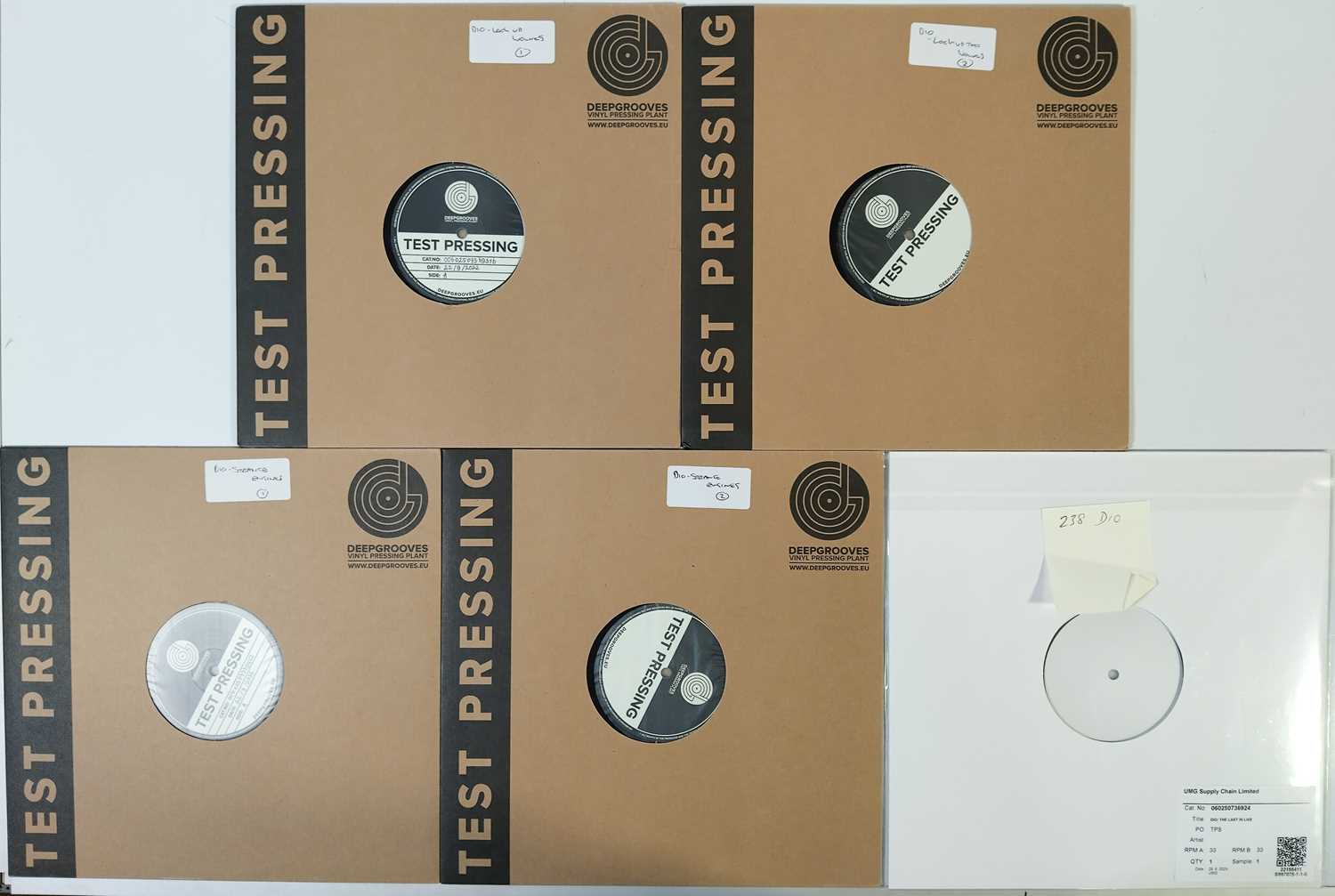 Lot 46 - DIO WHITE LABEL TEST PRESSING LP PACK