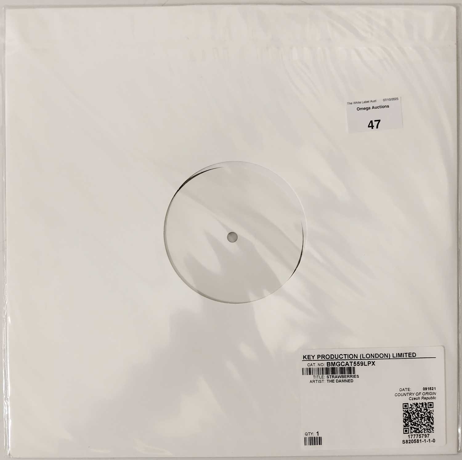 Lot 47 - THE DAMNED - STRAWBERRIES WHITE LABEL TEST PRESSING LP