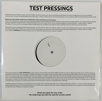 Lot 47 - THE DAMNED - STRAWBERRIES WHITE LABEL TEST PRESSING LP
