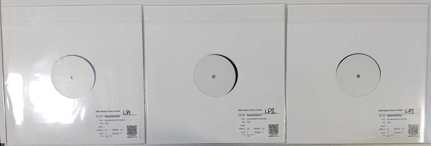 Lot 52 - PAUL WELLER - FLY ON THE WALL 3XLP WHITE LABEL TEST PRESSING PACK