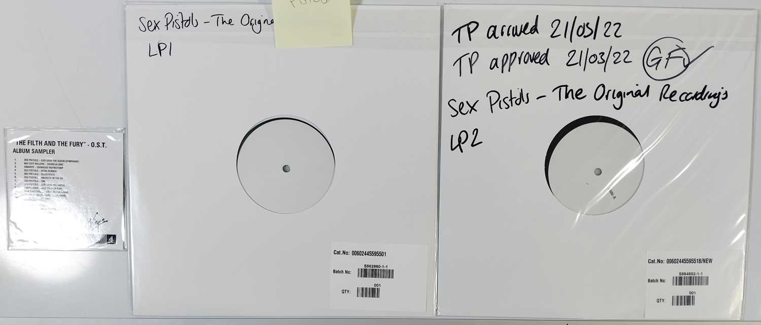 Lot 58 - THE SEX PISTOLS - THE ORIGINAL RECORDINGS WHITE LABEL TEST PRESSING 2XLP