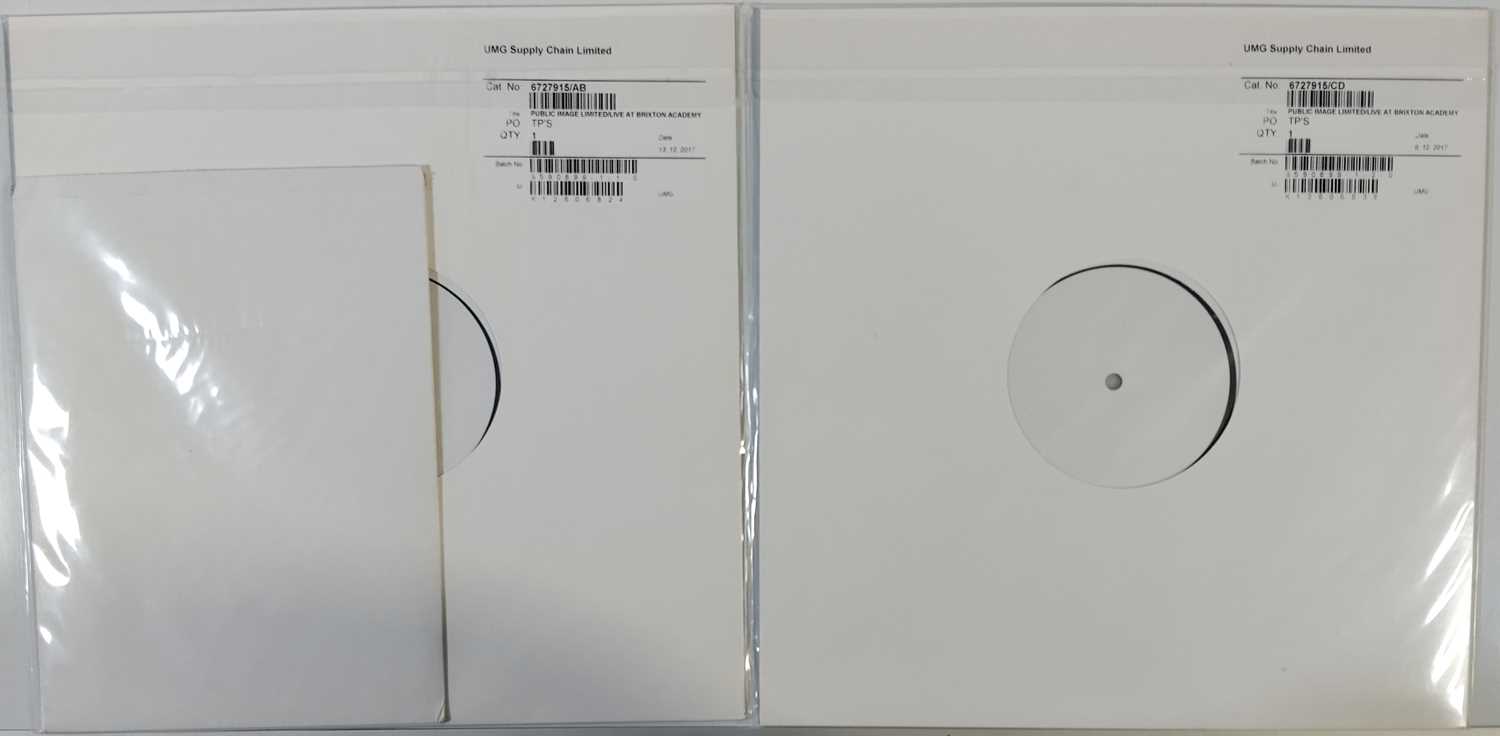 Lot 63 - PUBLIC IMAGE LTD - LIVE AT BRIXTON ACADEMY WHITE LABEL TEST PRESSING 2xLP