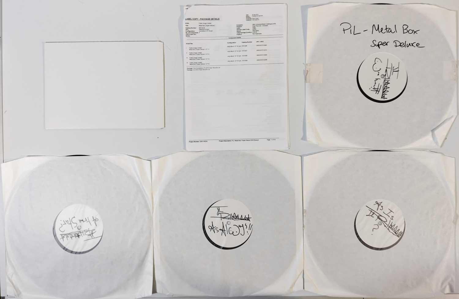 Lot 65 - PUBLIC IMAGE LTD - METAL BOX WHITE LABEL TEST PRESSING 4XLP