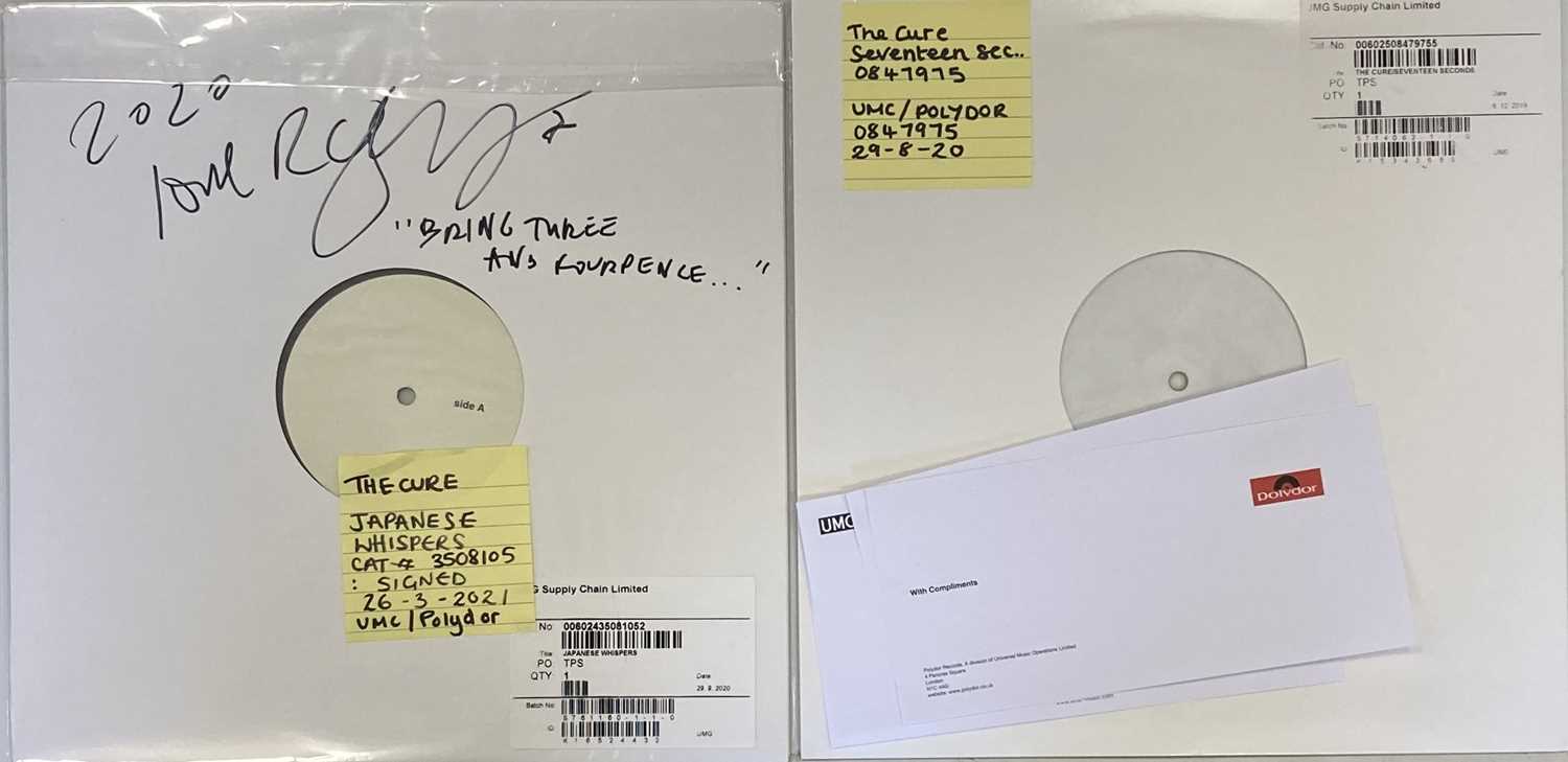 Lot 12 - THE CURE - WHITE LABEL TEST PRESSING LPs (INCLUDING ROBERT SMITH SIGNED)