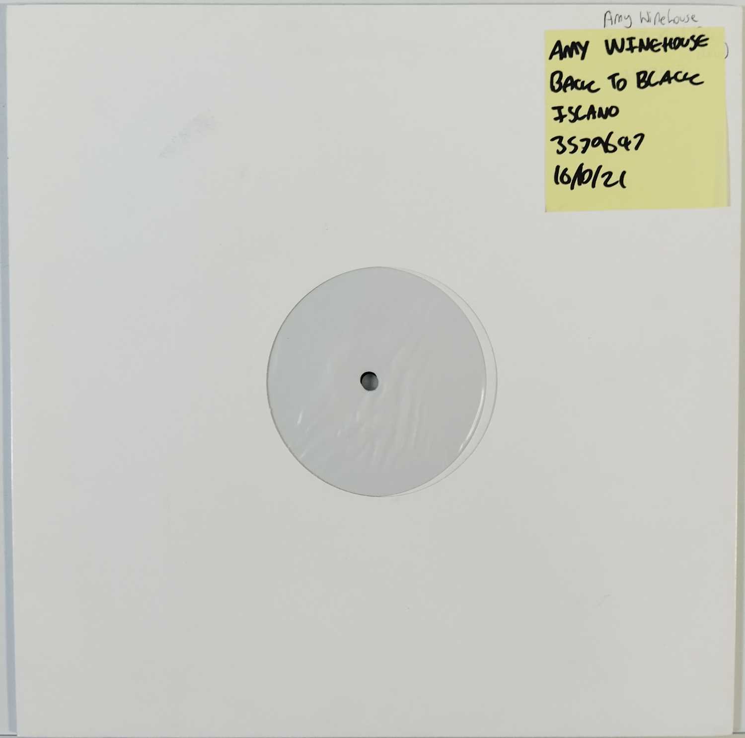 Lot 71 - AMY WINEHOUSE - BACK TO BLACK WHITE LABEL TEST PRESSING LP