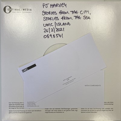 Lot 16 - PJ HARVEY - STORIES FROM THE CITY, STORIES FROM THE SEA LP (SIGNED & ILLUSTRATED WHITE LABEL TEST PRESSING - 2021 RELEASE)