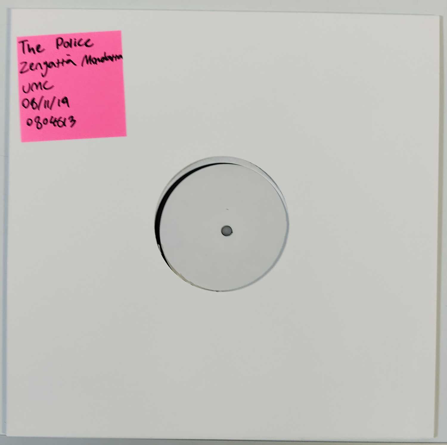 Lot 90 - THE POLICE - ZENYATTA MONDATTA WHITE LABEL TEST PRESSING LP